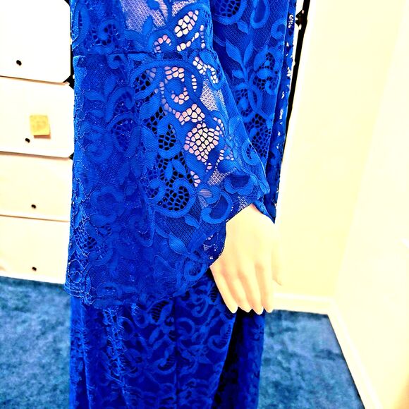 Alfani Woman, Sz 18W, Blue Formal Dress, Sheath Style, Lined, New without Tags! - Picture 5 of 12